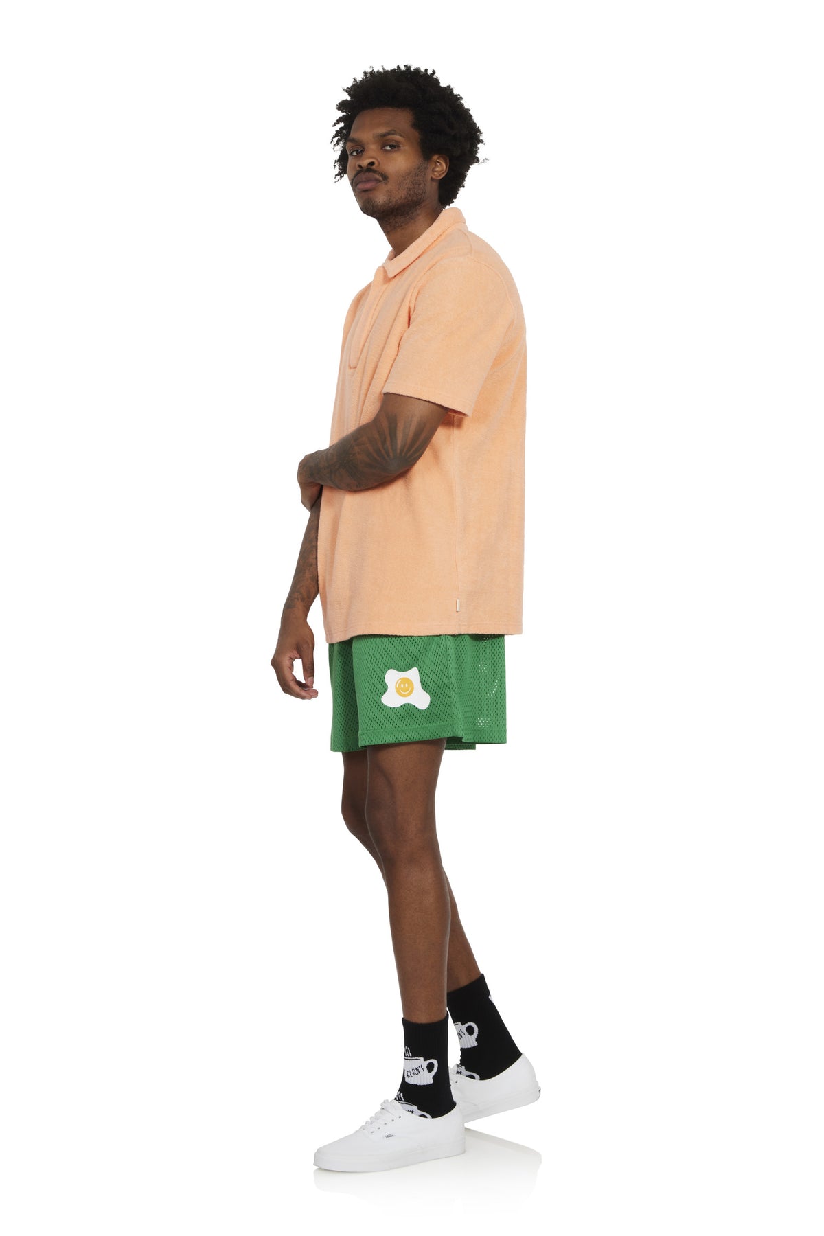 Egg Smile - Basketball Shorts - Green