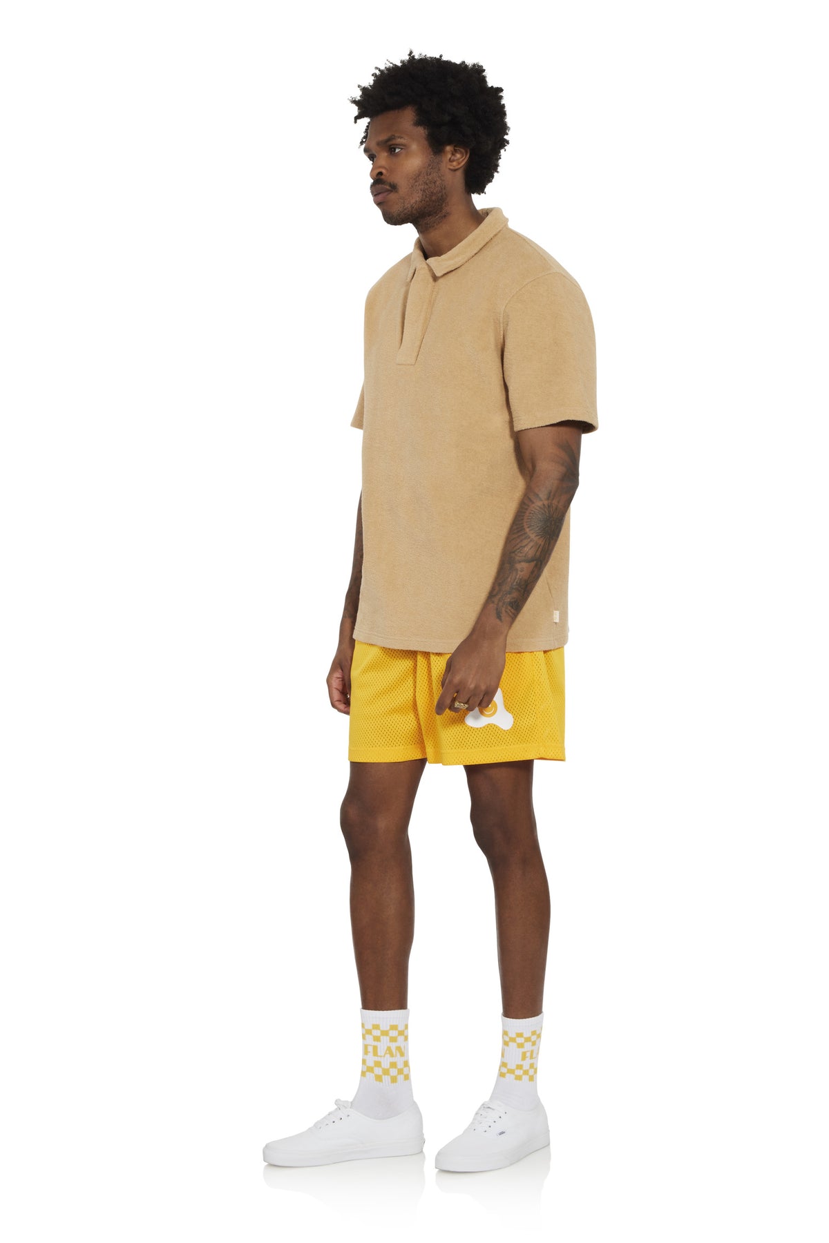 Egg Smile - Basketball Shorts - Yellow