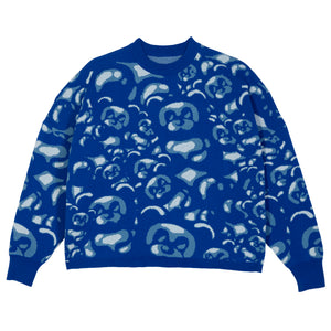 Gummy Bear Camouflage Knit Sweater - Blueberry